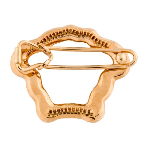 Versace Medusa Shape Embellished Hair Pin - Picture 5 of 5